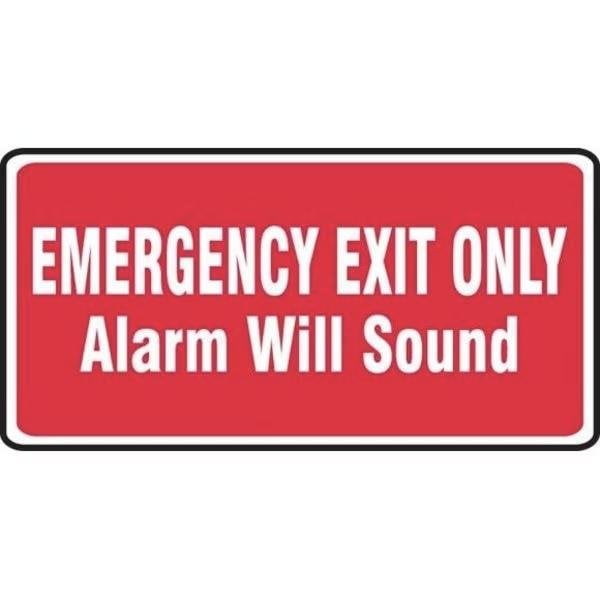 Accuform Exit Sign, Plastic, 14 in W, 7 in H MEXT512VP - main